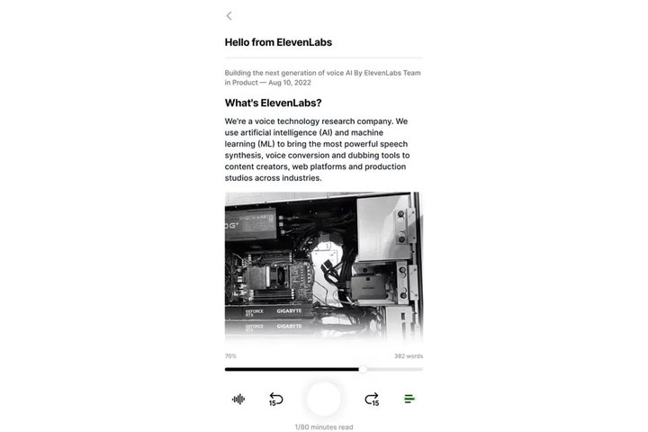 ElevenLabs Reader AI Audio2