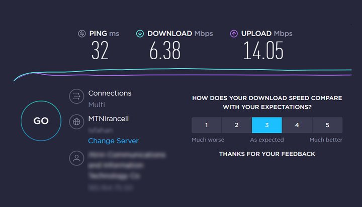 ابزار تست سرعت اینترنت SpeedTest