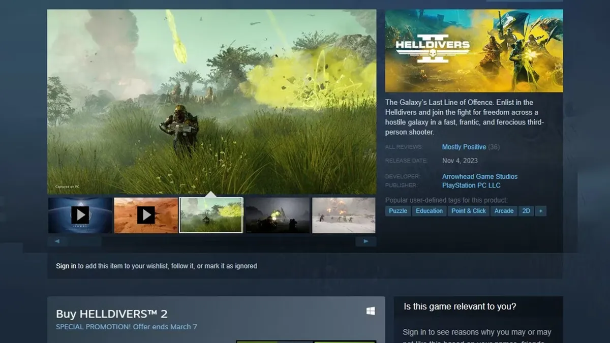 دو بازی در استیم، نام خود را به Helldivers 2 تغییر دادند تا بازیکنان را گمراه کنند